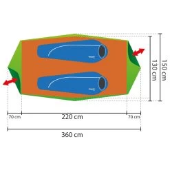 Femund - 2-person Tent -Camping Shop rejka femund 2 person tent detail 3