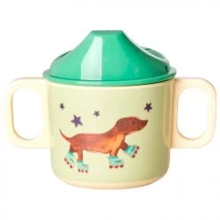 Rice Melamine 2 Handle Baby Cup With Animal Print - Mug