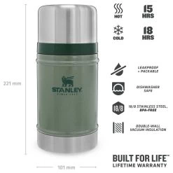 Stanley Classic Food Container 0,7 L - Food Storage -Camping Shop stanley classic food container 07 l food storage detail 4