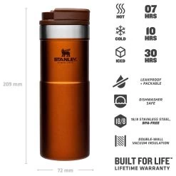 Stanley Classic Neverleak Travel Mug 470 Ml - Insulated Mug 8 Stanley Classic Neverleak Travel Mug 470 Ml - Insulated Mug -Camping Shop stanley classic neverleak travel mug 470 ml insulated mug detail 4