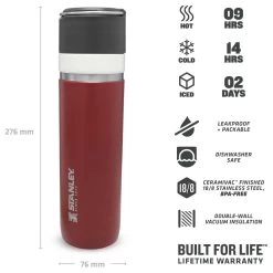 Stanley Go Ceramivac 0,7 L - Insulated Bottle -Camping Shop stanley go ceramivac 07 l insulated bottle detail 4