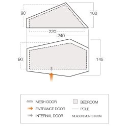 Vango F10 Hydrogen Air - 1-person Tent -Camping Shop vango f10 hydrogen air 1 person tent detail 3