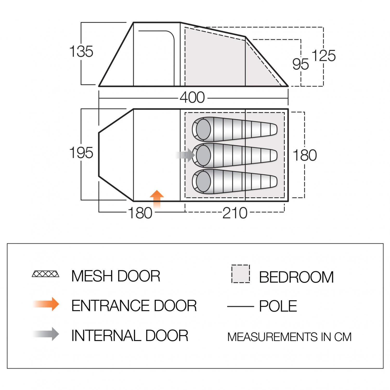 Vango Skye 300 - 3-person Tent 2 Vango Skye 300 - 3-person Tent - Image 2