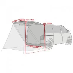 VAUDE Drive Van Trunk - Motorhome Awning -Camping Shop vaude drive van trunk motorhome awning detail 5
